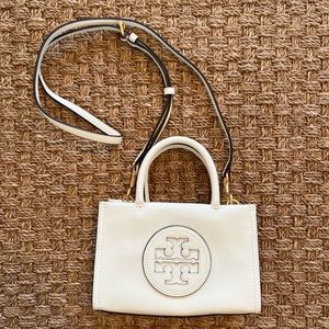 Tory Burch Mini Ella Bio Tote in warm white